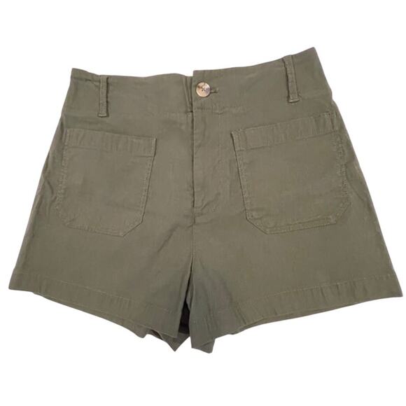 Maeve By Anthropologie, "The Colette" Short Dark Green High Rise NWOTS - Picture 1 of 7